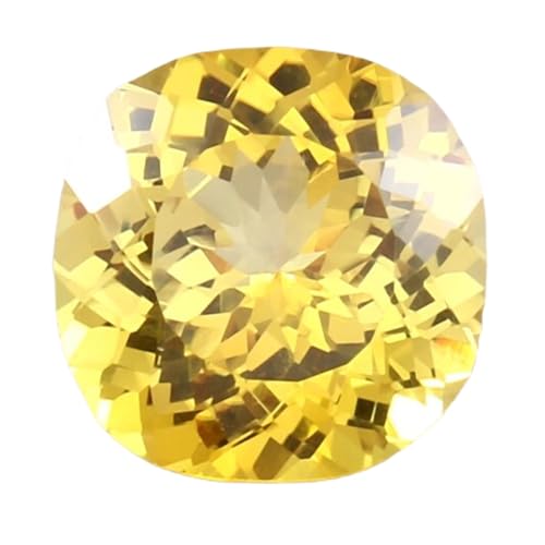 Saphir jaune de Ceylan coussin pour remplacer une pierre de bague ternie