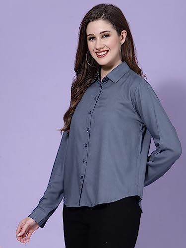Image of OOMPH! Women's Cotton Regular Fit Floral Button Down Shirt