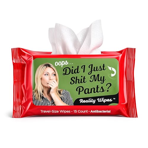 Did I Just Sht My Pants Wipes - Wet Wipes Weird Gifts for Friends Fart Gag Gifts Stocking Stuffers for Adults White Elephant