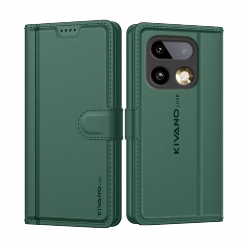 Image of KIVANO LUXE Compatible for Realme 16 Pro 5G Artisanal Leather Wallet Case with Card Holder for Men Women, Magnetic Flip Folio Cover with Stand RFID Blocking Cell