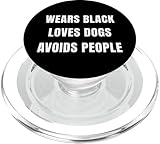 Photo Gallery veste di nero, ama i cani, evita le persone popsockets popgrip per magsafe Photo Gallery veste di nero, ama i cani, evita le persone popsockets popgrip per magsafe