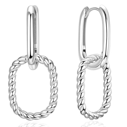Herren Creolen Silber 925 Massive 925 Sterlingsilber Ohrringe – Klobige Huggie Hoops Für Männer & Frauen Ohrringe Silber 925