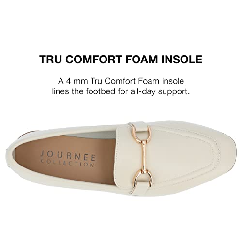 Image of Journee Womens Mizza Loafer Slip On Square Toe Dress Flats