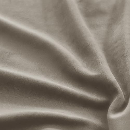 Image of RYB HOME Velvet Curtains 108 inches Long, Extra Long High Ceiling Curtains | Blackout, Thermal Insulated, With Multiple Hanging Options, Loft Apartment Living Room Window, W52 x L108, Taupe, 2 Panels