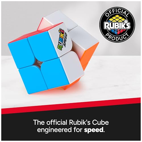 Image of Rubik's Cube, 2x2 Speed Cube for Super Fast Solves, Problem-Solving Brain Teaser, Classic Color-Matching Puzzle, Fidget Toy, Sensory Puzzle for Adults, Teens, Kids, for Ages 8 & Up
