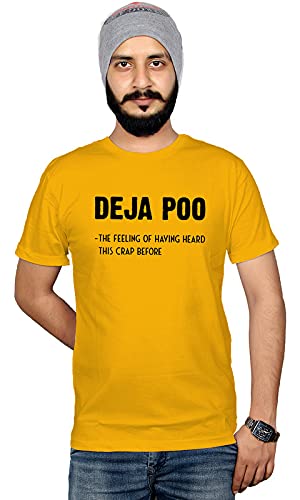 WorkshopGraphic Printed T-Shirt for Men & Women | De ja Poo T-Shirt Funny Quotes Quirky t Shirts Birthday Best Gifts Tees Best Gift
