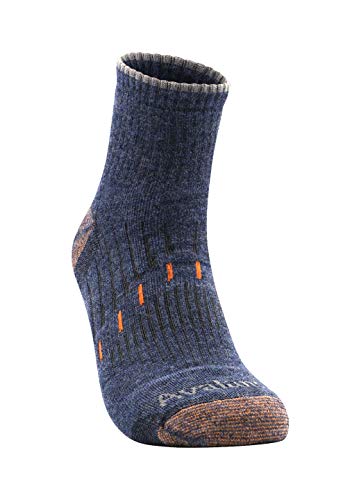 Avalanche Men's Odor Resistant Copper Wool Blend Quarter Socks With Arch Support 2Pack3