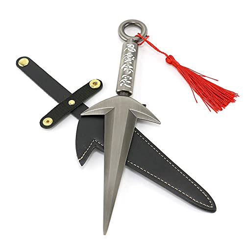 8.7 Inch Kunai-Uzumaki Kakashi Namikaze Minato Kunai Japanese Ninja Cosplay (Kunai-Namikaze-Gun Color) Gold,Black