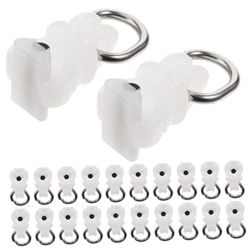 HOOTNEE 100Pcs Drapery Curtain Track Gliders Smooth Wheeled Carriers for Home Office Construction for Various