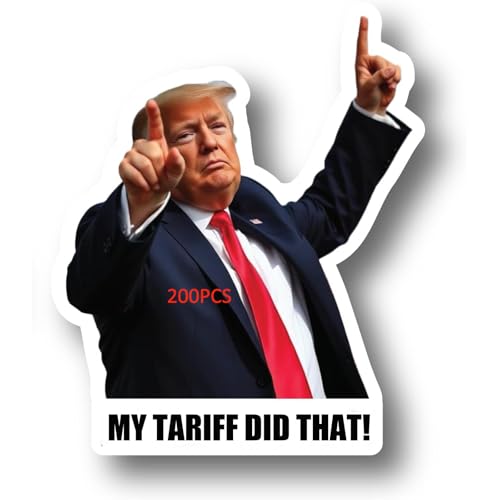 Image of 200pcs Trump I Did that My Tariff Did that Stickers Gas Pump Stickers Decal, Donald Trump Merchandise, Anti-Trump Stickers