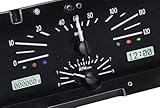 Dakota Digital VHX-66L-K-W Compatible with 1966-69 Lincoln Continental VHX Analog Gauge System Black Alloy White Backlighting