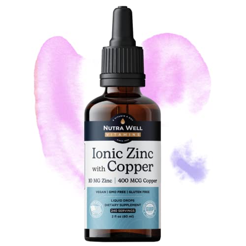 Ionic Zinc with Copper Liquid Drops - Professional Grade Dietary Supplement - Concentrate Zinc Sulfate & Copper Supports Immunity & Metabolism&Brain Thyroid (240 Servings - 2 oz.) Ionic Zinc with Copper Liquid Drops - Professional Grade Dietary Supplement - Concentrate Zinc Sulfate & Copper Supports Immunity & Metabolism&Brain Thyroid (240 Servings - 2 oz.)