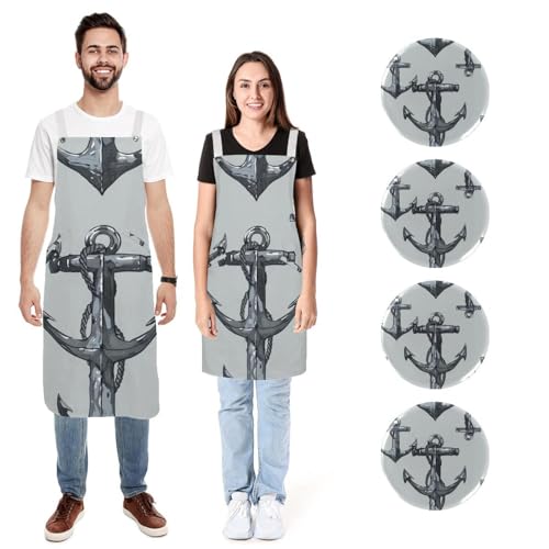 Tablier de cuisine en lin gris rétro pour raviver les souvenirs de famille
