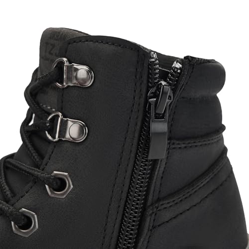 TZJS Girls Boys Toddler Boots Kids Unisex Lace Up Hiking Work Boots Girl Water Resistant Ankle Boot Boy Sizes 7-13 Outdoor Autumn Shoes for Toddler/Little Kid4