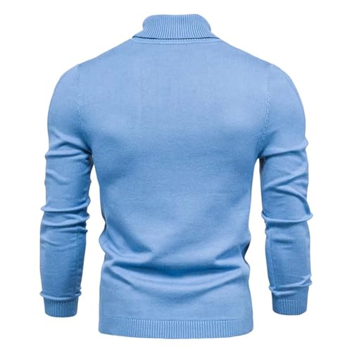 Men Turtleneck Sweaters Thick Warm Slim Fit Long Sleeve Knitted Pullover Sweaters2
