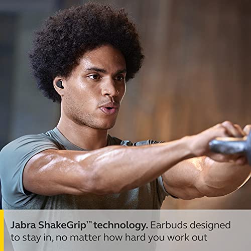 Image of Jabra Elite 7 Active In-Ear Bluetooth Truly Wireless Waterproof Sports In Ear Earbuds With Mic, Active Noise Cancellation, Multipoint Connectivity And Shakegrip, Active Fit - Black