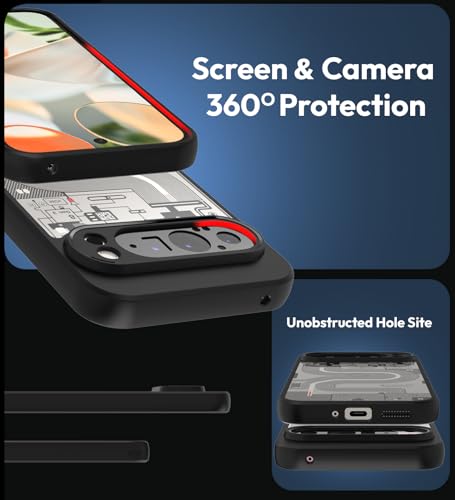Image of KAPAVER Hybrid Shock Proof Series Back Cover Case Compatible with Google Pixel 9 Pro (PC+TPU) (Cyber-i-Black)