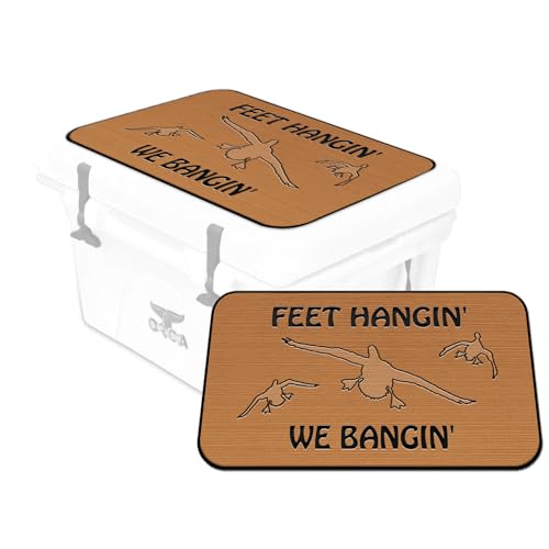 USATuff SeaDek EVA Mat Cooler Pad fits ORCA 40 Model Only | Peel & Stick Application | Non Slip Comfort Accessories - Feet Hangin We Bangin Design (Mocha-Black)
