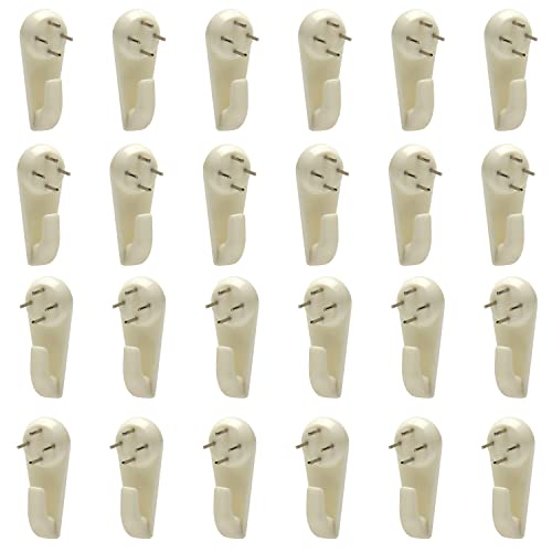 Image of Picture Hangers Ceiling Hooks Professional Photo Frame Hooks Kit with Nails for Hanging Plants Mugs Wind Chimes Utensils White 30PCS