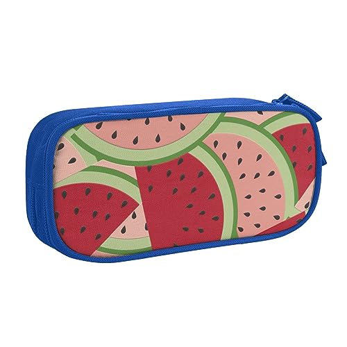 Astuccio per matite con stampa di anguria rosso astuccio per trucchi portagioie portatile da viaggio nero Blu Taglia unica portamatite
