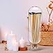 Extra Tall 11 Decorative Glass Matches Cloche Decorative Match Holder Jar for Candle Matches Trendy Fireplace Display Decor, Sticks Not Included