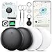 Produktbild Air Tag Android, 4 Pack Android Smart Tracker Tag Schlüsselfinder Key Finder kompatibel mit Google Find Hub APP (Android NUR), Bluetooth Tracker für Gepäck,Koffer, Haustier (Schwarz und Weiß, 4 pcak)