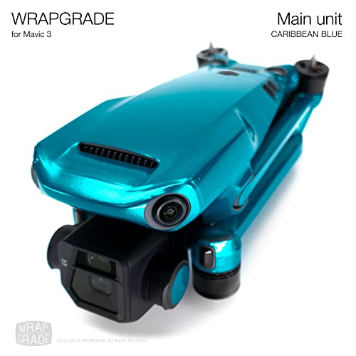 Image of WRAPGRADE Skin Compatible with DJI Mavic 3 Pro (Caribbean Blue)