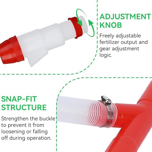 Esparcidor manual de fertilizante ajustable ergonómico miniatura 4
