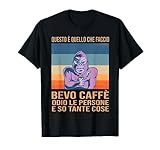Gorilla del caffè - Odio le persone buffo gorilla del caffè Maglietta