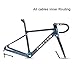 Produktbild SJSF Y 700C Carbon Road Rahmen Disc Bremse Steckachse 12-142 Fahrrad Frameset Holographische Mit Inneren Kabel Lenker,45CM