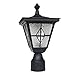 Kemeco ST4221SSP4 LED Cast Aluminum Solar Lamp Post Light with Planter Arm Hook for Outdoor Landscape Pathway Street Patio Garden Yard