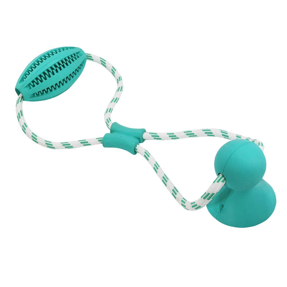 Nobby 62580 Solid Rubber Ball with Rope Dental Line 50 cm Rugby 11 cm