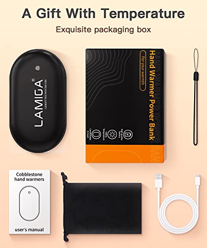 image for LAMIGA Hand Warmers Rechargeable,Electric Hand Warmer Reusable,5200mAh