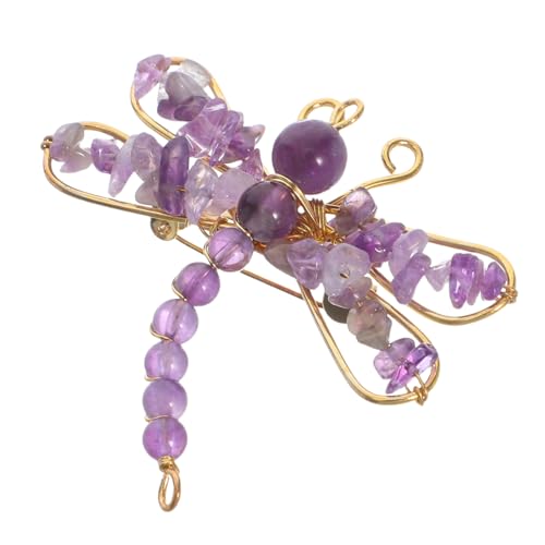 CTIRCHIU クリスタル装飾ドラゴンフライブローチ 軽量製 レディースラペルピン スカーフやショールのアクセント 多用途ファッションジュエ