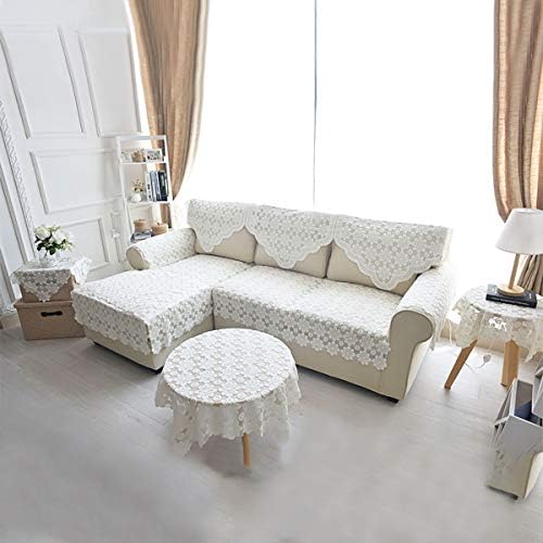 vanyear Cotton Lace Sofa Throw Cover Loveseat Armchair Slipcovers Furniture Protector Back Covers 55" x 78"