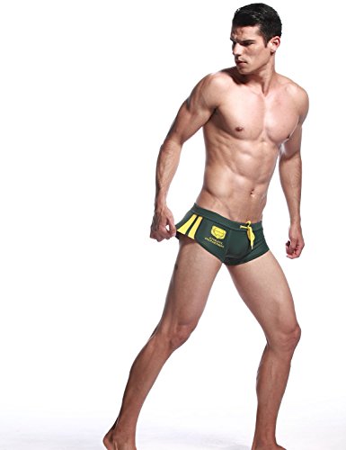 SEOBEAN Mens Low Rise Sexy Swimwear Boxer Brief Trunks 22224