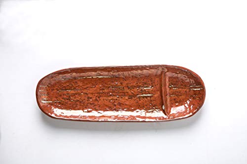 Pangu Japanese Style Sushi Plate Set(4 Sushi Plates And 4 Pairs Of Chopsticks), Dinnerware Set, Fune(Boat), Orange, Service For 4 #TOP5