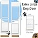 XLarge Dog Door for Sliding Glass Doors, Adjustable 75.39