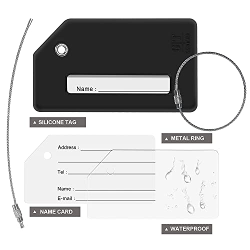 2 Pack Initial Luggage Tag, Silicone Luggage Tags For Suitcases With Privacy Name Card And Metal Loop For Travel Sports(C) #TOP4