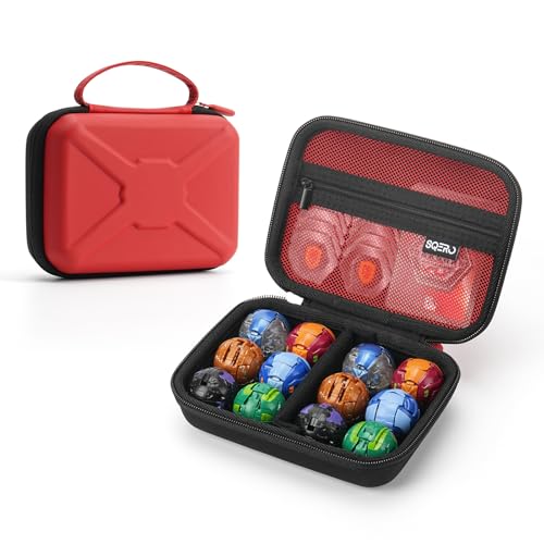 SQERO Case Compatible with 12 Bakugan Figures BakuCores and Armored Alliance Geogan Rising Battle Action Figure Toy Organizer Storage Case for Bakugan and Accessories(Only Case)