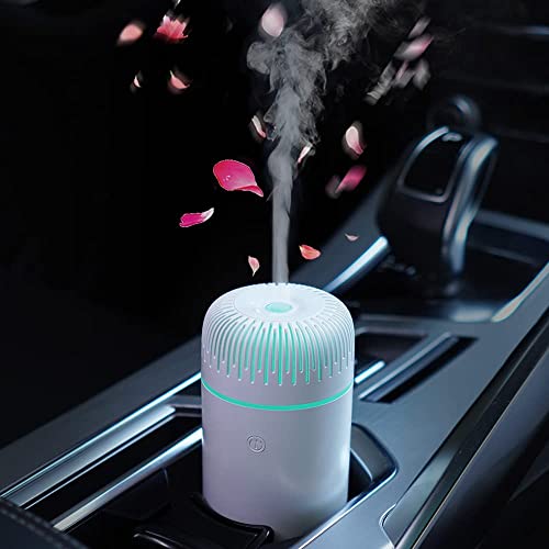 Image of HIVAGI Car Diffuser Humidifier Aromatherapy Essential Oil Diffuser Usb Cool Mist Mini Portable Diffuser For Car Home Office Bedroom. (White), Polypropylene (Pp)