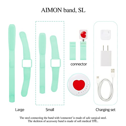 Aimon Smart Band Baby Monitor - Tracks Heart Rate, Average Oxygen As Sleep Quality Indicators. Tracks Temperature, Falling And Crying Too. Has 2 Sizes(Small+Large) For 0~35Months. #TOP3