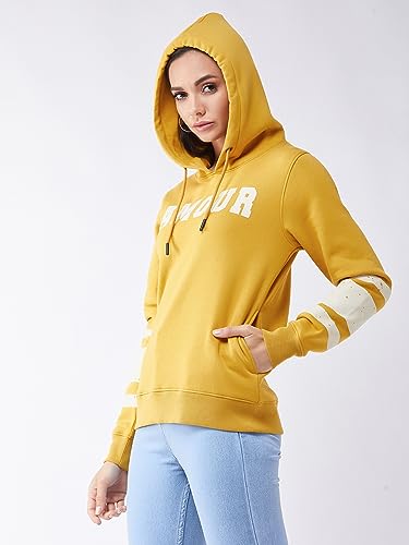Image of Modeve Women Printed Hooded Sweatshirt for Winter