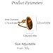 Hebelee Geometric Oval Statement Ring for Women Gold-Toned Titanium Steel Retro Stone Adjustable Open Band Wrap Finger Rings Comfirm Fit Boho Vintage Wedding Engagement Jewelry (Brown)