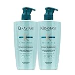 Kérastase Shampoo per capelli danneggiati e danneggiati, capelli rigeneranti e rinforzanti, Bain Force Architecte, Résistance, 2 x 500 ml