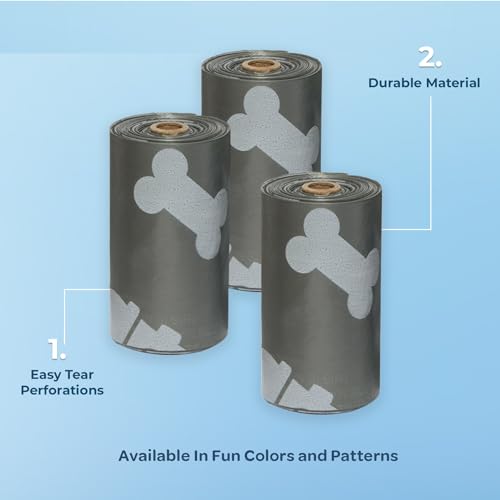 Best-Pet-Supplies-Dog-Poop-Bags-Rip-Resistant-and-Doggie-Waste-Bag-Refills-With-d2w-Controlled-Life-Plastic-Technology-Pack-of-150-Gray-Scented-GR-150B