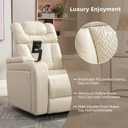 Sillón Giratorio Piel Sintética Blanco miniatura 5