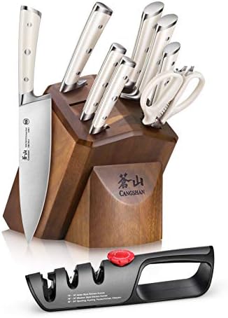 Cangshan H1 Series 1026153 German Steel Forged 10-Piece Knife Block Set