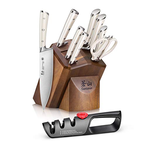 Cangshan H1 Series 1026153 German Steel Forged 10-Piece Knife Block Set #TOP3