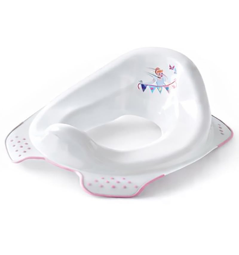 KiNDERWELT Premium Toilettensitz für Kinder und Babys Prinzessin weiss Töpfchen für Kleinkinder ab 18 Monaten, abwischbar, rutschfest und BPA-frei